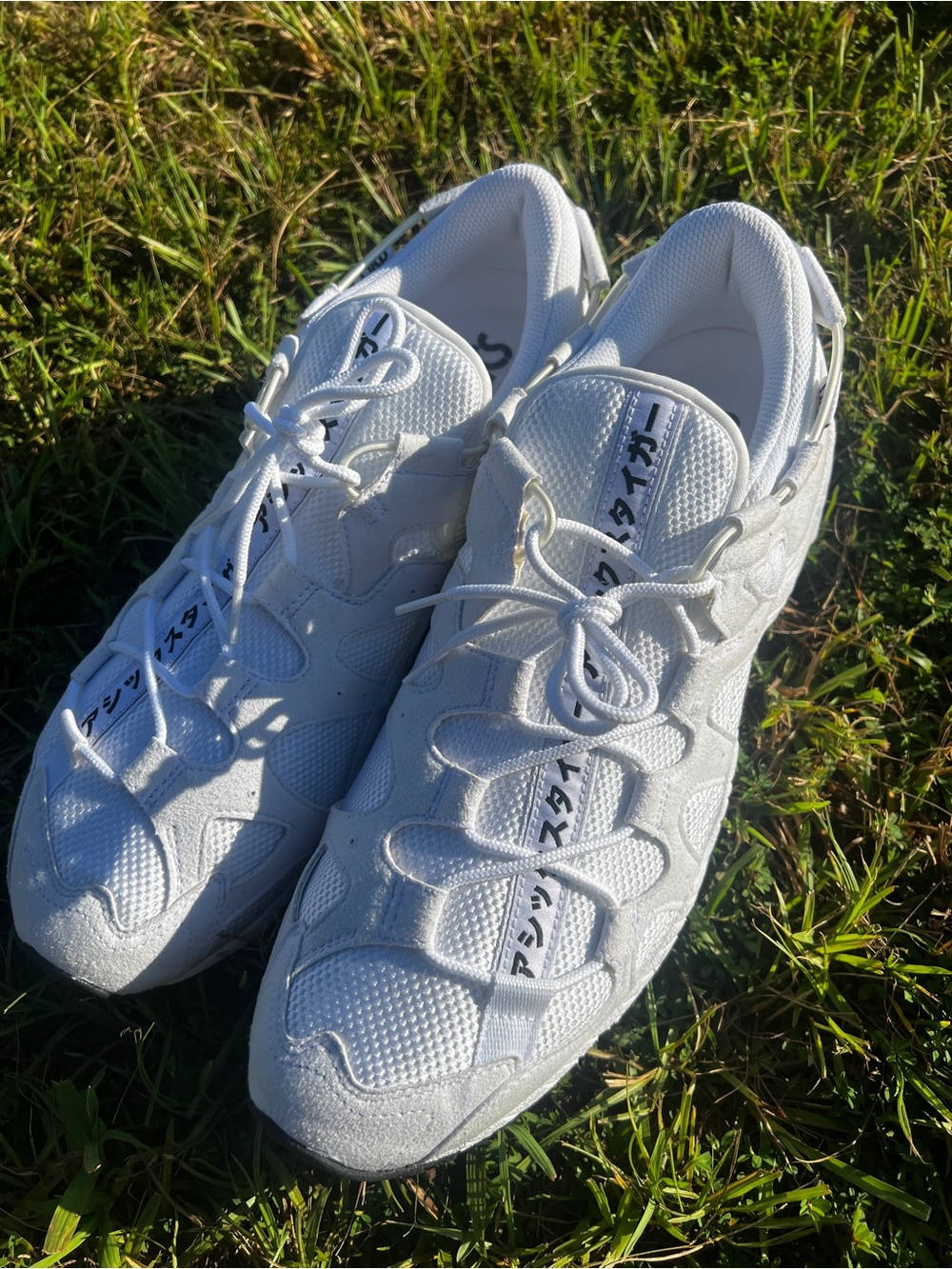 NEW Asics size 14 Mens Gel Mai White Japenese Text shoes - Picture 4 of 16